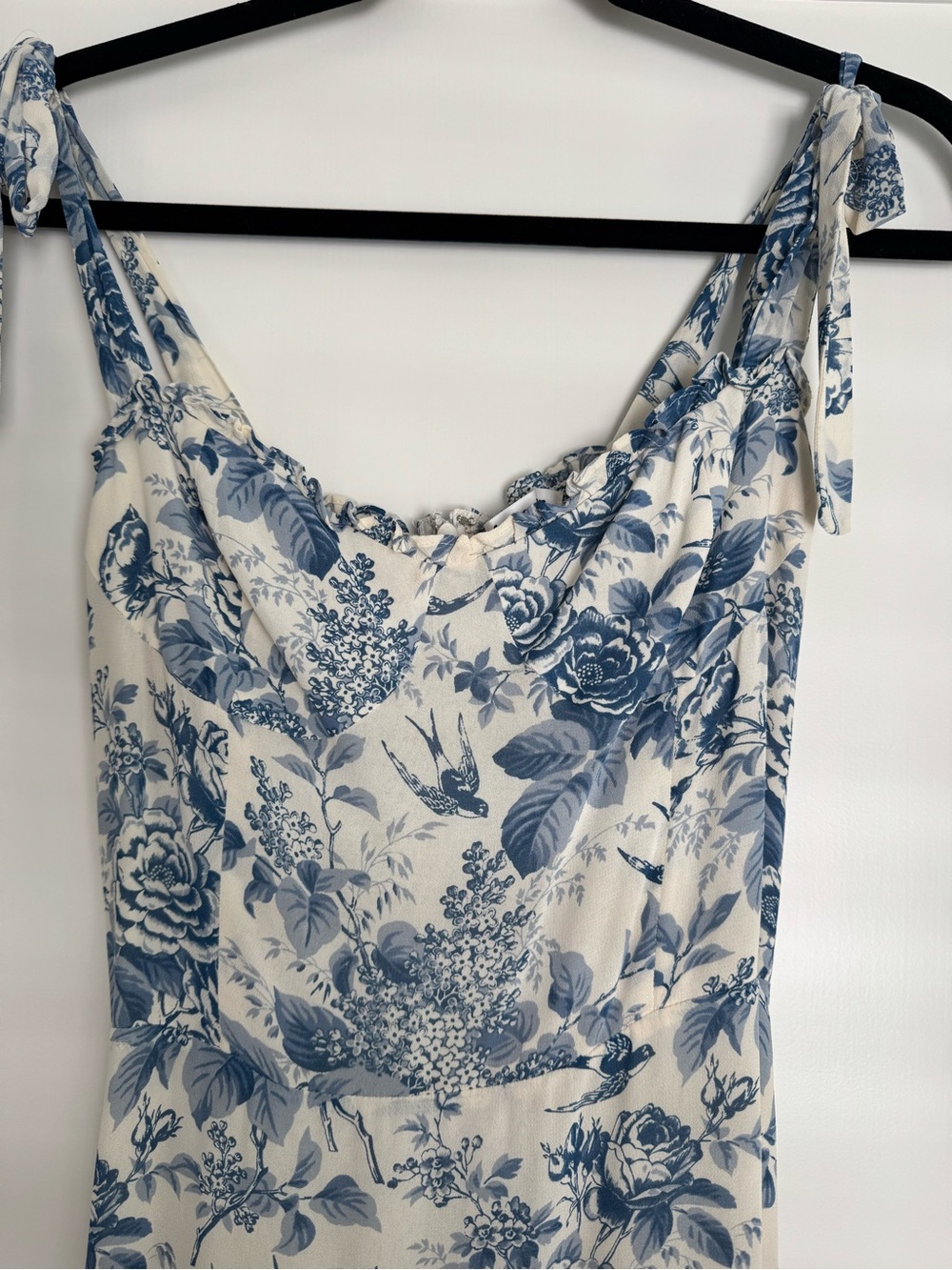 Reformation Nikita Blue Toile Floral Dress - Picture 5 of 9